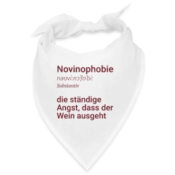 Novinophobie - Definition - Substantiv - Bandana - Weiß - Vorne