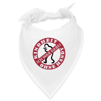Kindheit ohne Handy - Ich war dabei - Bandana - Weiß - Vorne