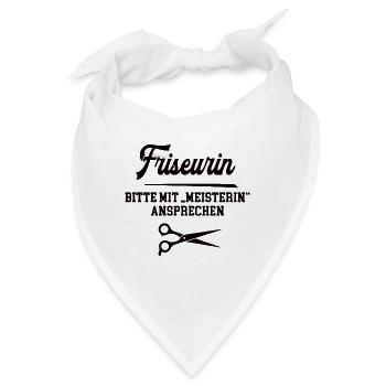 Friseurin Meister Prüfung Bestanden Meisterin - Bandana - Weiß - Vorne