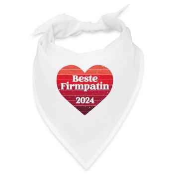Beste Firmpatin 2024 Firmung Paten Tante Patin - Bandana - Weiß - Vorne