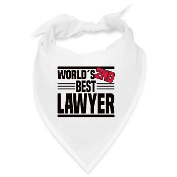 World's 2nd Best Lawyer - Bandana - Weiß - Vorne
