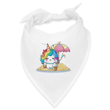 Magisches Einhorn - Sommer Edition - Bandana - Weiß - Vorne