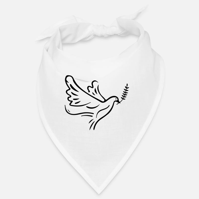 Taube symbol - Bandana - Weiß