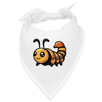 Wurm Comic - Bandana - Weiß - Vorne