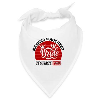 Married Hochzeit Braut Bride Party Time Ring - Bandana - Weiß - Vorne