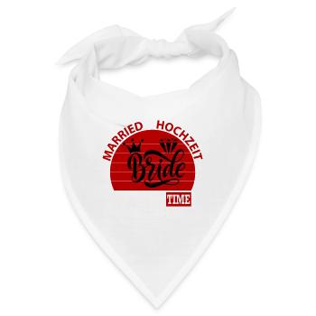 Married Hochzeit Braut Bride Party Time Ring - Bandana - Weiß - Vorne