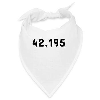 42.195 - Marathon - Bandana - Weiß - Vorne