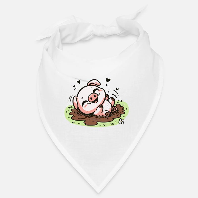 Cochon mignon dans la boue Bandana