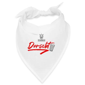 Winegod lustiger Spruch Dorscht - Bandana - Weiß - Vorne