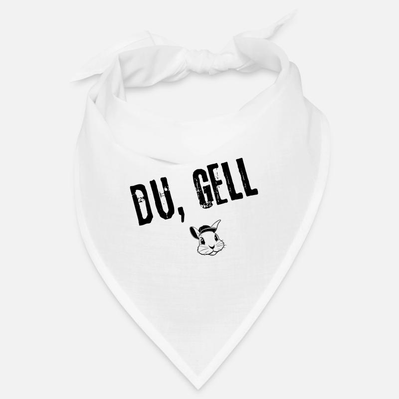 Du, gell! | Redewendung - Bandana - Weiß