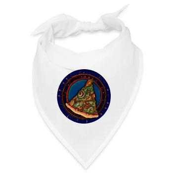 pizza, pizzatime, pepperoni pizza - Bandana - Weiß - Vorne