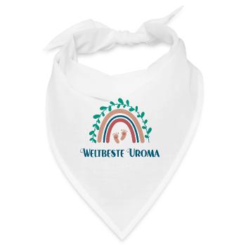 Uroma Beste Oma Urmama Großmutter Urgroßmütter - Bandana - Weiß - Vorne