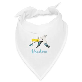 Witzige Moewe von Usedom - Bandana - Weiß - Vorne
