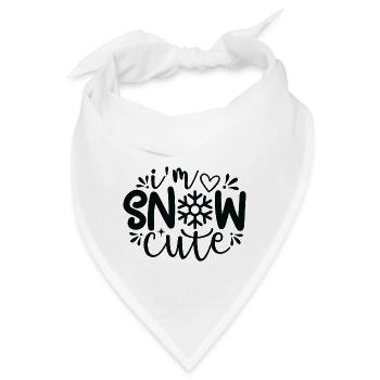 Snow cute so cute süß baby Weihnachten - Bandana - Weiß - Vorne