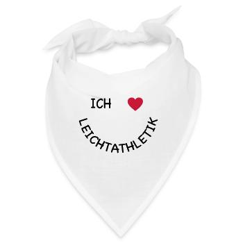 Ich liebe Leichtathletik - Bandana - Weiß - Vorne