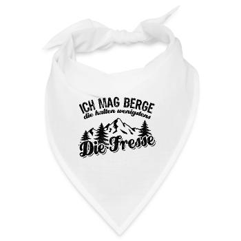 Ich mag Berge die halten wenigstens die Fresse - Bandana - Weiß - Vorne