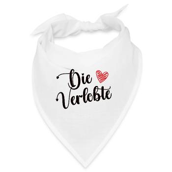 Die Verlobte Freundin Verloben Verlobung Hochzeit - Bandana - Weiß - Vorne