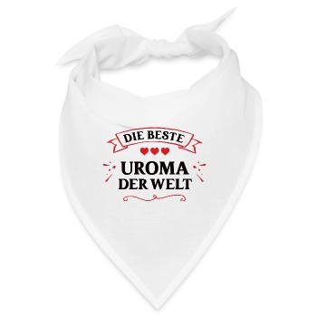 Beste Uroma Großmutter Geburtstag Jubiläum Ur Oma - Bandana - Weiß - Vorne