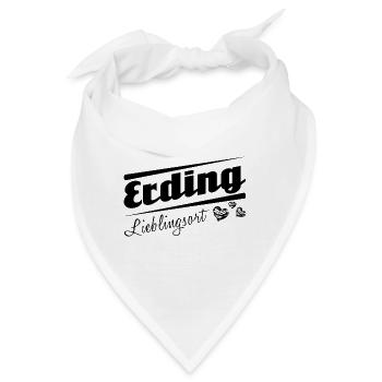 Erding - Lieblingsort mit Stadtnamen - Bandana - Weiß - Vorne