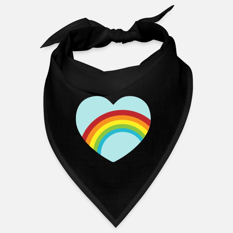 Hellblaues Regenbogen Herz / blue rainbow heart Bandana