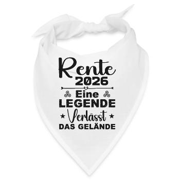 Rente 2026 - Eine Legende Verlässt Das Gelände - Bandana - Weiß - Vorne