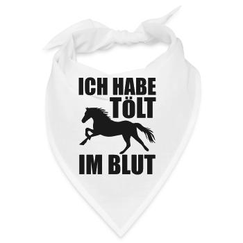 Isländer Islandpferd Islandpferde Geschenk - Bandana - Weiß - Vorne