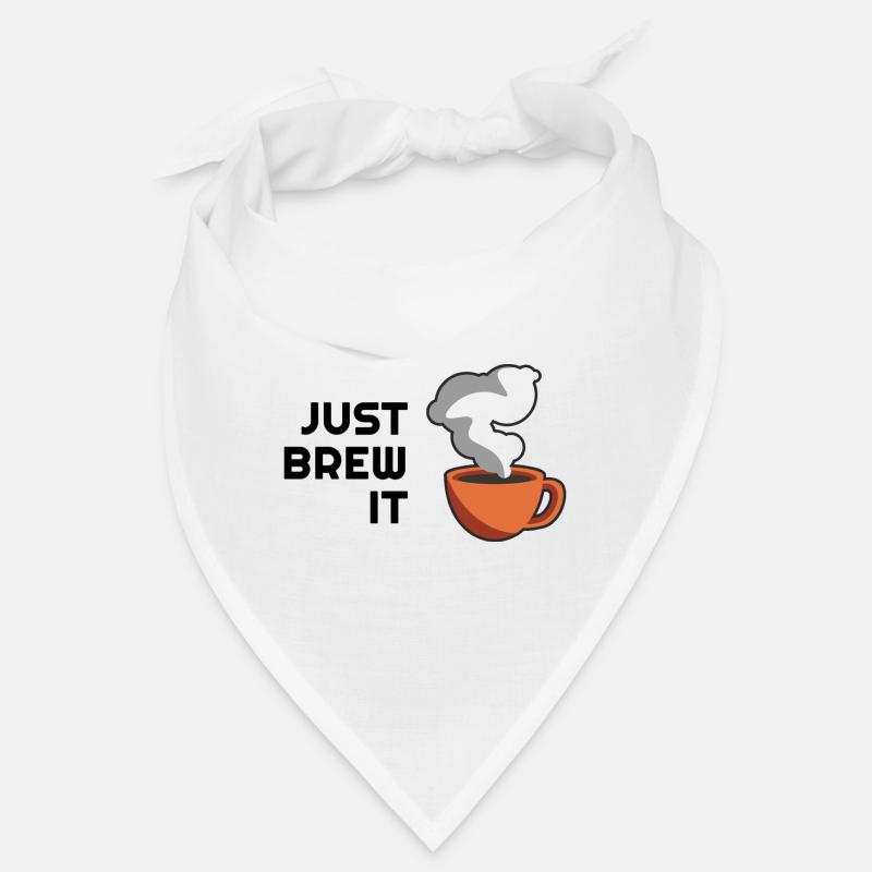 Kaffee Sprüche Minimalist - Just Brew it - Barista Bandana