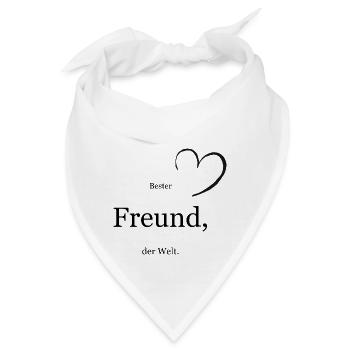 Bester Freund - Bandana - Weiß - Vorne