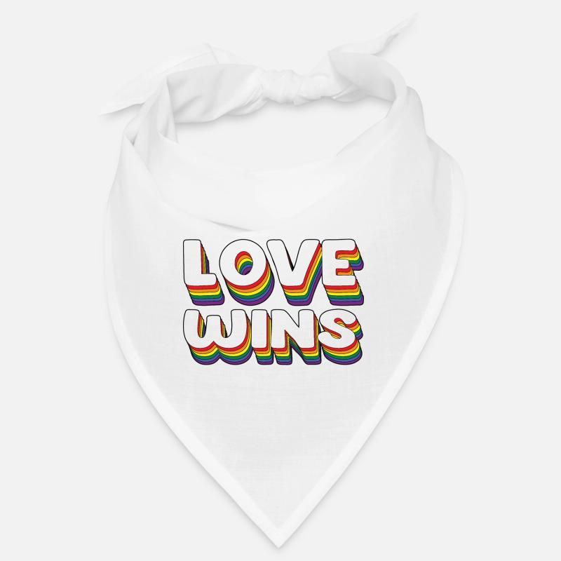 Love Wins LGBTQ Regenbogen Gay Pride CSD Geschenk Bandana