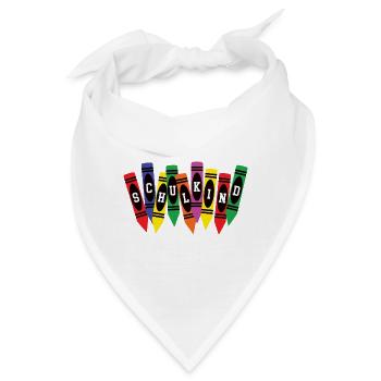 Schulkind Schüler 1 Klasse Einschulung Schulkinder - Bandana - Weiß - Vorne