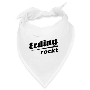 Erding rockt - Textdesign mit Stadtnamen - Bandana - Weiß - Vorne
