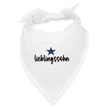 Lieblingssohn Geburtstag Hochzeit Söhne Sohn - Bandana - Weiß - Vorne