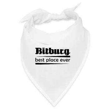 Bitburg - Stadt best place ever - Bandana - Weiß - Vorne