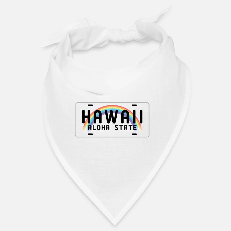 Hawaii Aloha State - Bandana - blanc