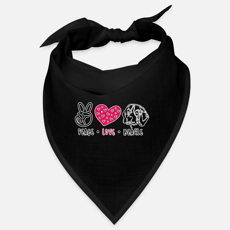 Paix amour beagle Bandana