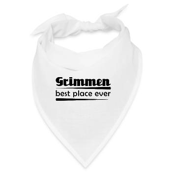 Grimmen - Stadt best place ever - Bandana - Weiß - Vorne