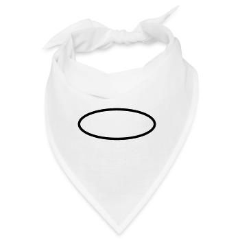 Oval Kreis Symbole - Bandana - Weiß - Vorne