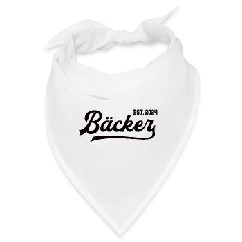 Bäcker 2024 Beruf Bäckerei Lehre Lehrling Konditor - Bandana - Weiß - Vorne