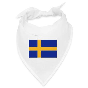 Schweden Flagge - Bandana - Weiß - Vorne