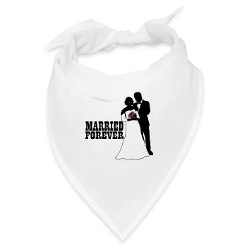 Hochzeit Eheschließung Heirat Trauung Verheiratet - Bandana - Weiß - Vorne