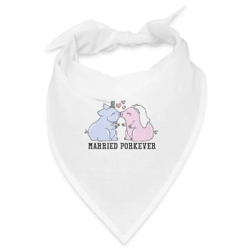 Hochzeit Eheschließung Heirat Trauung Verheiratet - Bandana - Weiß - Vorne