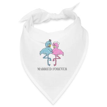 Hochzeit Eheschließung Heirat Trauung Verheiratet - Bandana - Weiß - Vorne