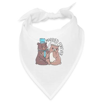 Hochzeit Eheschließung Heirat Trauung Verheiratet - Bandana - Weiß - Vorne