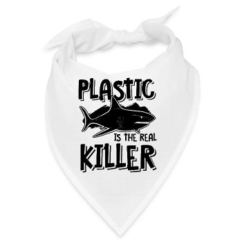 Plastik Schutz Ozean - Bandana - Weiß - Vorne