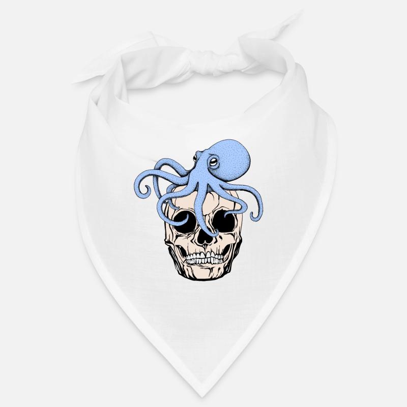 Octopus on skull funny octopus cool gothic Bandana
