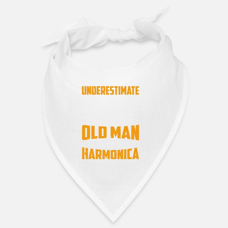 Old Man With A Harmonica Bandana