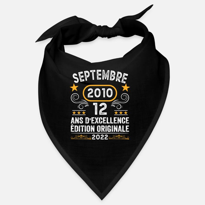 Septembre 2010 12 Ans Anniversaire Idée Cadeau Bandana