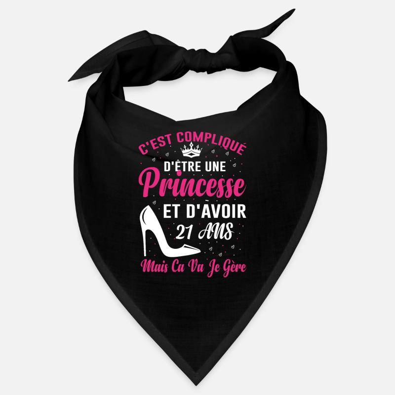 Princesse 21 Ans Anniversaire Idée Cadeau Pink Âge Bandana