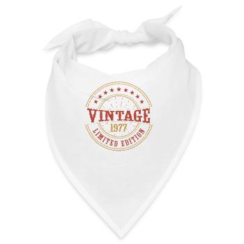 Vintage 1977 Vintage Jubiläum Geschenkidee 1977 - Bandana - Weiß - Vorne