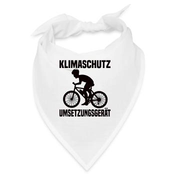 Klimaschutz Umsetzungsgerät Fahrrad Fahren Klima - Bandana - Weiß - Vorne